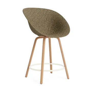 Mat Bar Armchair πολυθρόνα με μπράτσα 65 cm - Seaweed-beech-cream steel - Normann Copenhagen