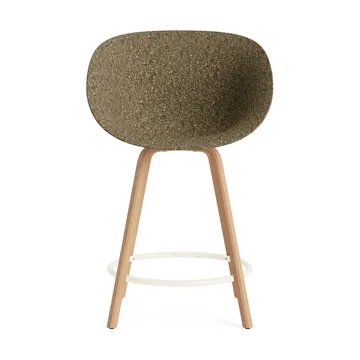 Mat Bar Armchair πολυθρόνα με μπράτσα 65 cm - Seaweed-beech-cream steel - Normann Copenhagen