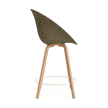 Mat Bar Armchair πολυθρόνα με μπράτσα 65 cm - Seaweed-beech-cream steel - Normann Copenhagen