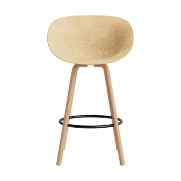 Mat Bar Armchair καρέκλα με μπράτσα 75 cm - Hemp-beech-black steel - Normann Copenhagen