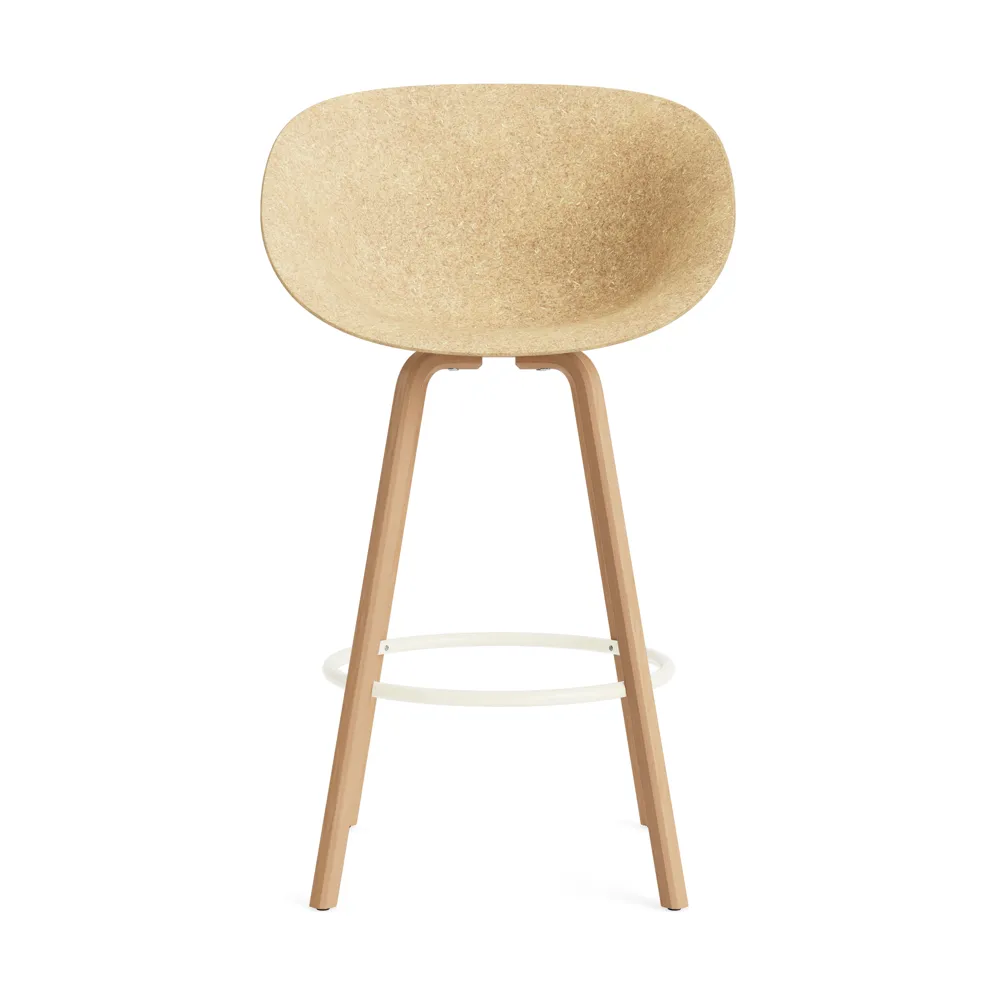 Mat Bar Armchair καρέκλα με μπράτσα 75 cm, Hemp-beech-cream steel Normann Copenhagen
