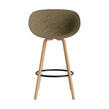 Mat Bar Armchair καρέκλα με μπράτσα 75 cm - Seaweed-beech-black steel - Normann Copenhagen
