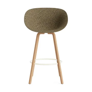 Mat Bar Armchair καρέκλα με μπράτσα 75 cm - Seaweed-beech-cream steel - Normann Copenhagen