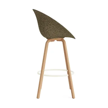 Mat Bar Armchair καρέκλα με μπράτσα 75 cm - Seaweed-beech-cream steel - Normann Copenhagen