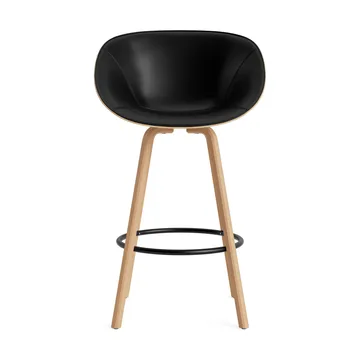 Mat Bar Armchair πολυθρόνα με μπράτσα επενδυμένη πρόσοψη 75 cm - Ultra 41599-hemp-beech-black steel - Normann Copenhagen