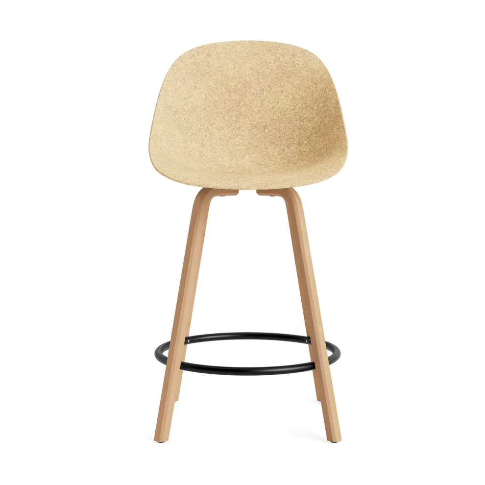Καρέκλα μπαρ Mat Bar Chair 65 cm, Hemp-beech-black steel Normann Copenhagen