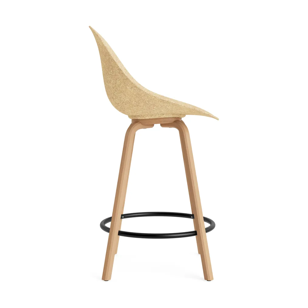Καρέκλα μπαρ Mat Bar Chair 65 cm, Hemp-beech-black steel Normann Copenhagen
