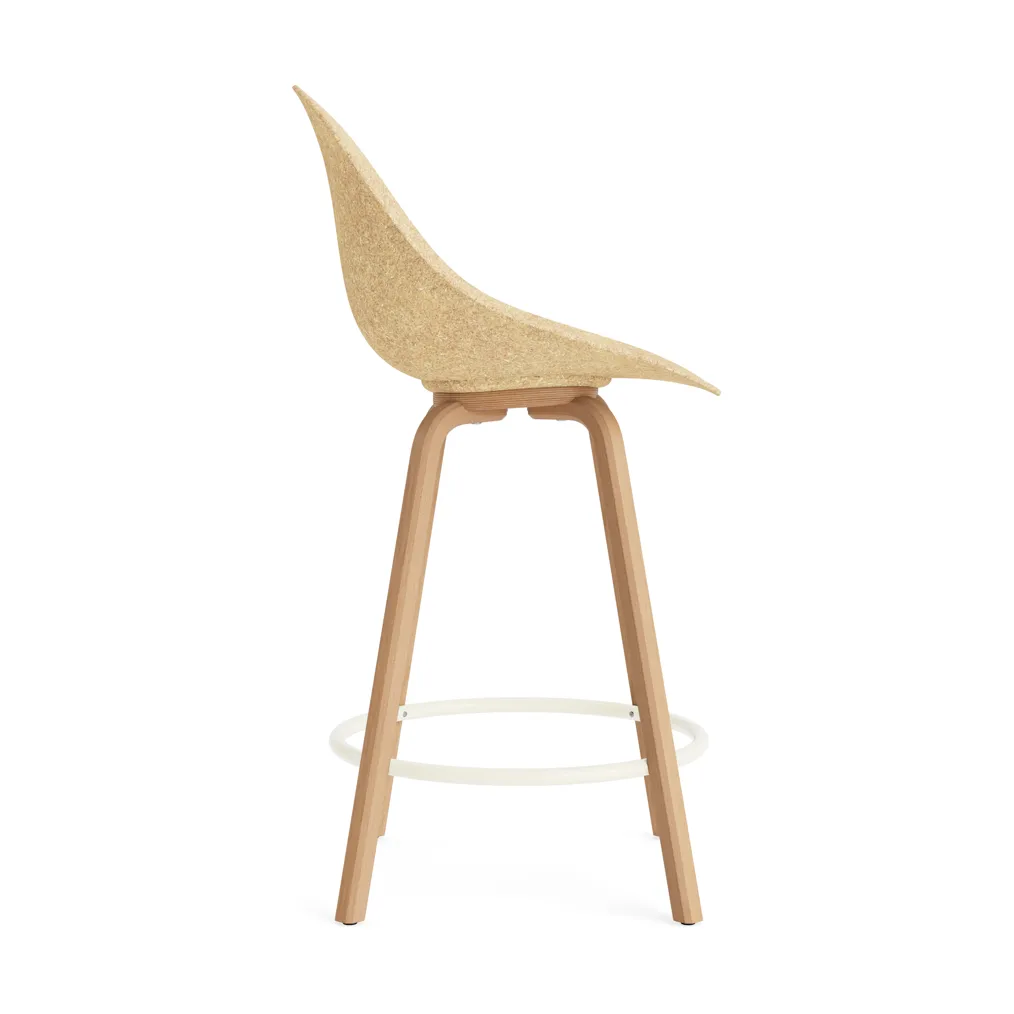 Καρέκλα μπαρ Mat Bar Chair 65 cm, Hemp-beech-cream steel Normann Copenhagen