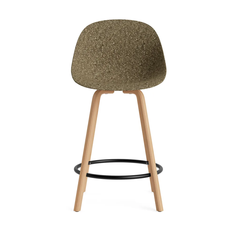 Καρέκλα μπαρ Mat Bar Chair 65 cm, Seaweed-beech-black steel Normann Copenhagen