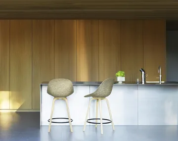 Καρέκλα μπαρ Mat Bar Chair 65 cm - Seaweed-beech-black steel - Normann Copenhagen