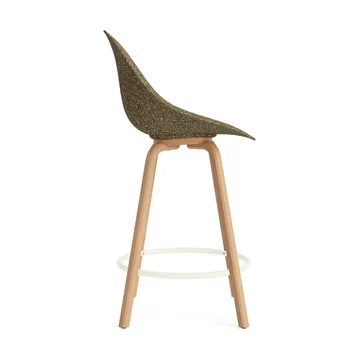 Καρέκλα μπαρ Mat Bar Chair 65 cm - Seaweed-beech-cream steel - Normann Copenhagen