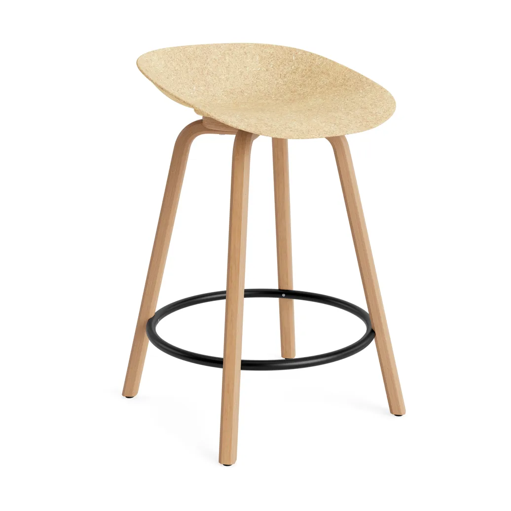Σκαμπό Μπαρ Mat Barstool 65 εκ., Hemp-beech-black steel Normann Copenhagen