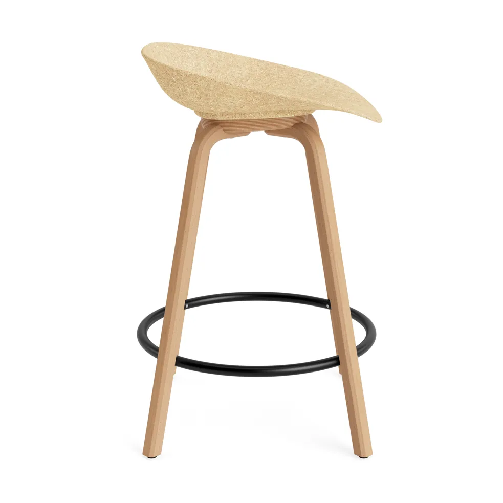 Σκαμπό Μπαρ Mat Barstool 65 εκ., Hemp-beech-black steel Normann Copenhagen