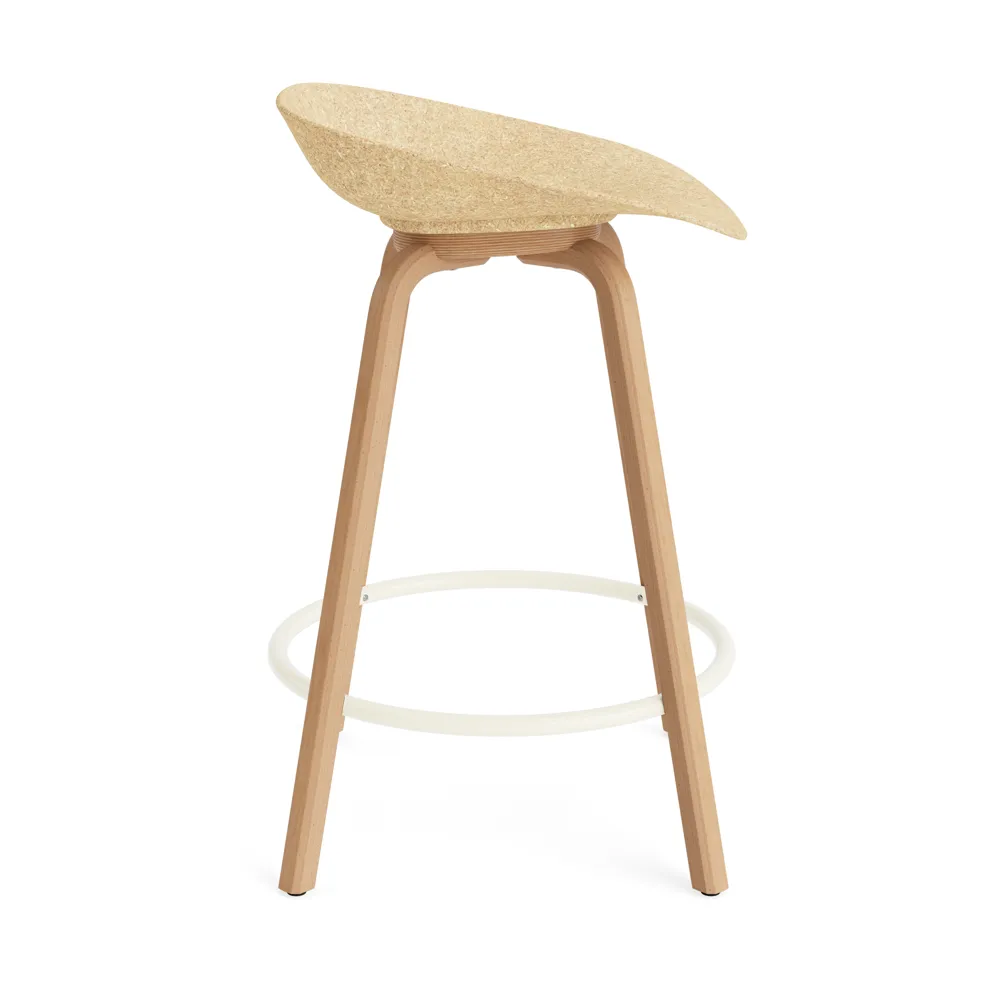 Σκαμπό Μπαρ Mat Barstool 65 εκ., Hemp-beech-cream steel Normann Copenhagen