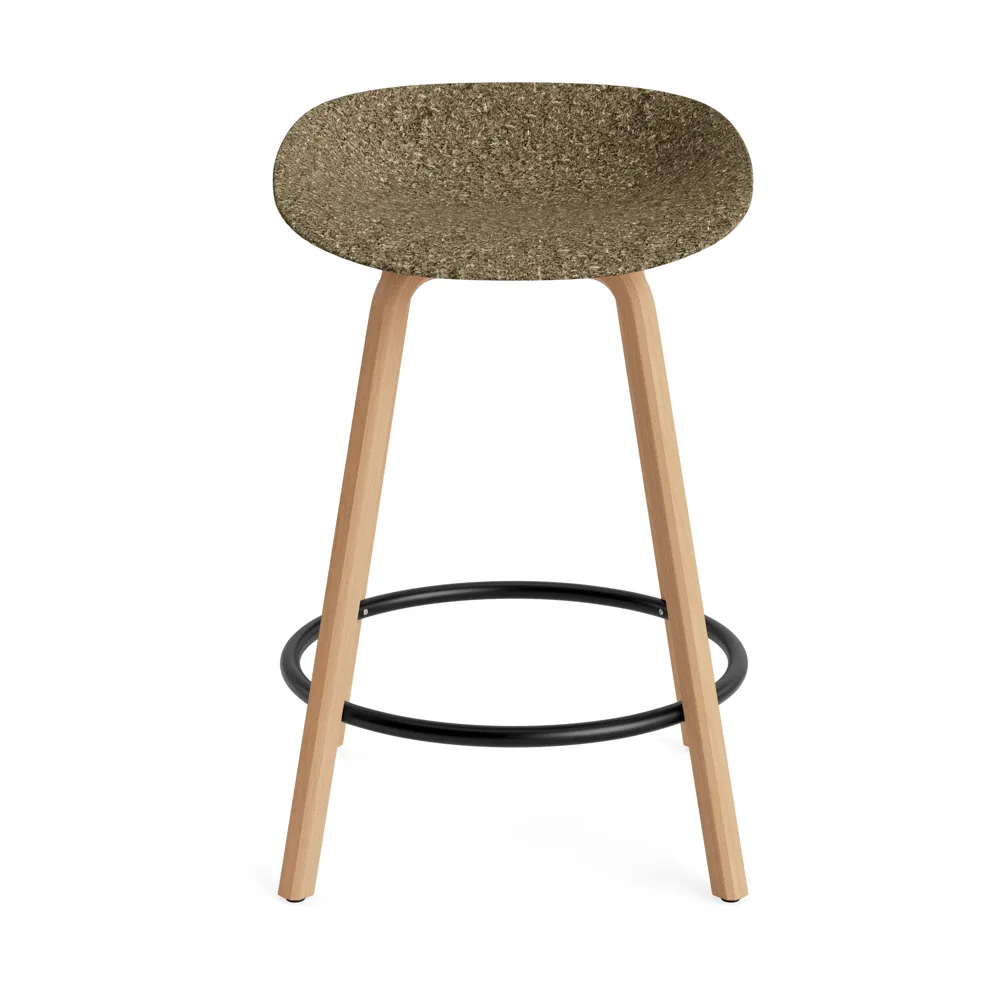 Σκαμπό Μπαρ Mat Barstool 65 εκ., Seaweed-beech-black steel Normann Copenhagen