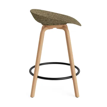 Σκαμπό Μπαρ Mat Barstool 65 εκ. - Seaweed-beech-black steel - Normann Copenhagen