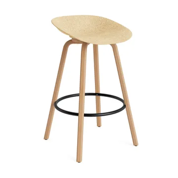 Σκαμπό Μπαρ Mat Barstool 75 εκ. - Hemp-beech-black steel - Normann Copenhagen