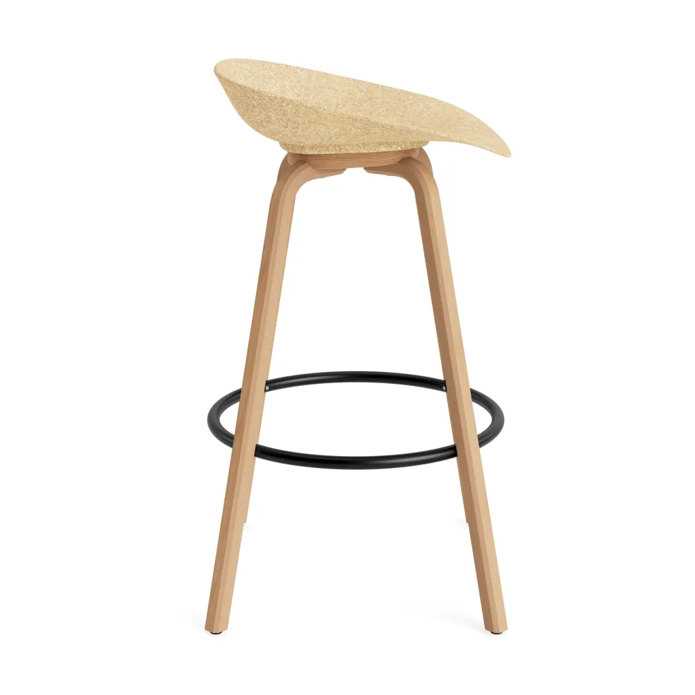 Σκαμπό Μπαρ Mat Barstool 75 εκ., Hemp-beech-black steel Normann Copenhagen