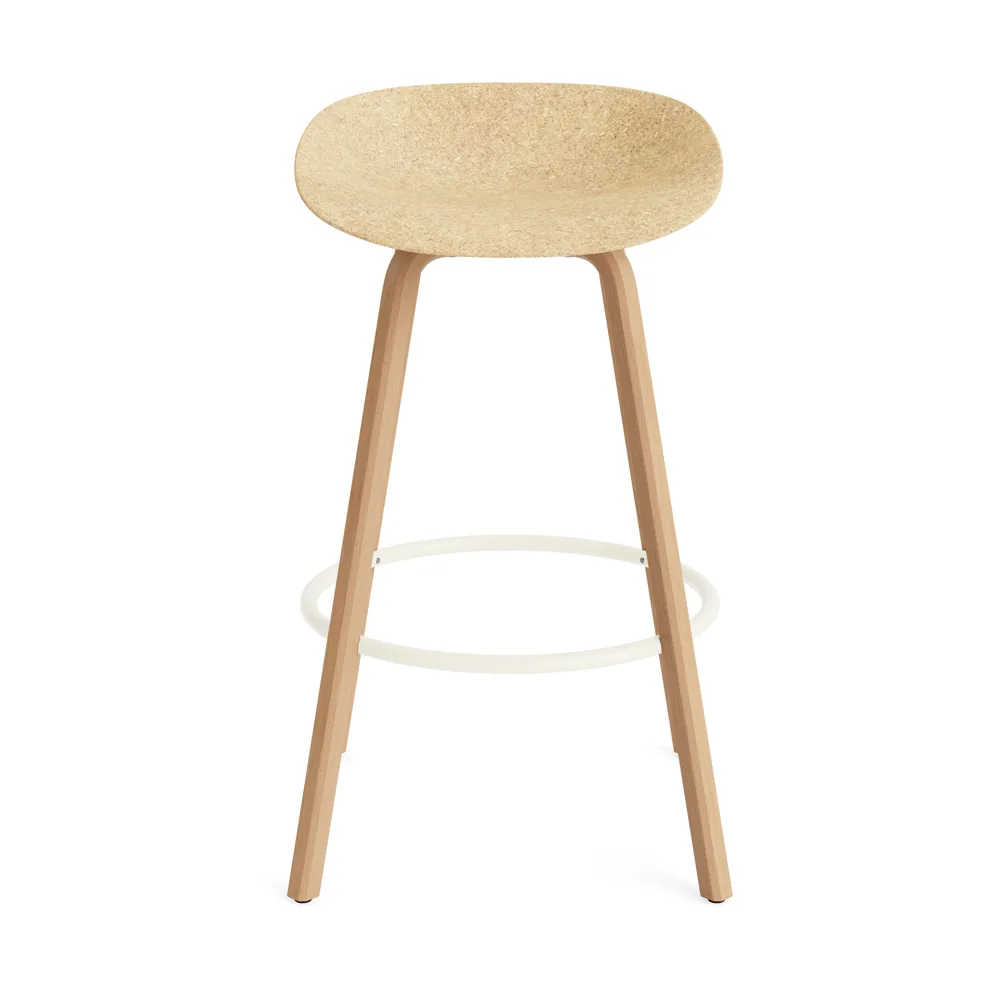 Σκαμπό Μπαρ Mat Barstool 75 εκ., Hemp-beech-cream steel Normann Copenhagen