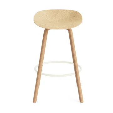 Σκαμπό Μπαρ Mat Barstool 75 εκ. - Hemp-beech-cream steel - Normann Copenhagen