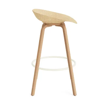 Σκαμπό Μπαρ Mat Barstool 75 εκ. - Hemp-beech-cream steel - Normann Copenhagen