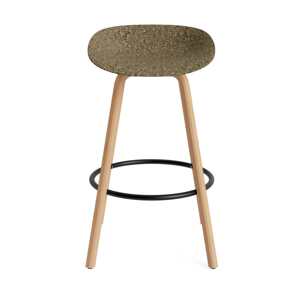Σκαμπό Μπαρ Mat Barstool 75 εκ., Seaweed-beech-black steel Normann Copenhagen