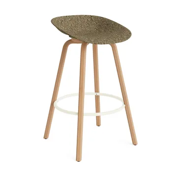 Σκαμπό Μπαρ Mat Barstool 75 εκ. - Seaweed-beech-cream steel - Normann Copenhagen