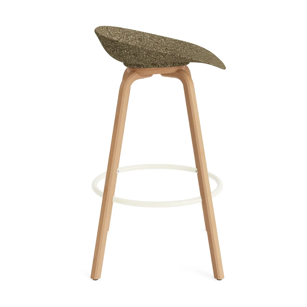 Σκαμπό Μπαρ Mat Barstool 75 εκ., Seaweed-beech-cream steel Normann Copenhagen