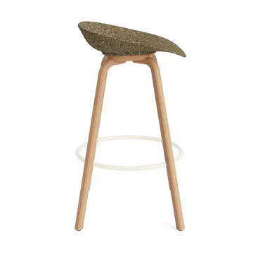 Σκαμπό Μπαρ Mat Barstool 75 εκ. - Seaweed-beech-cream steel - Normann Copenhagen