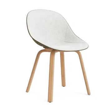 Mat Chair καρέκλα με μερική επένδυση μπροστά - Hallingdal 110-seaweed-beech - Normann Copenhagen
