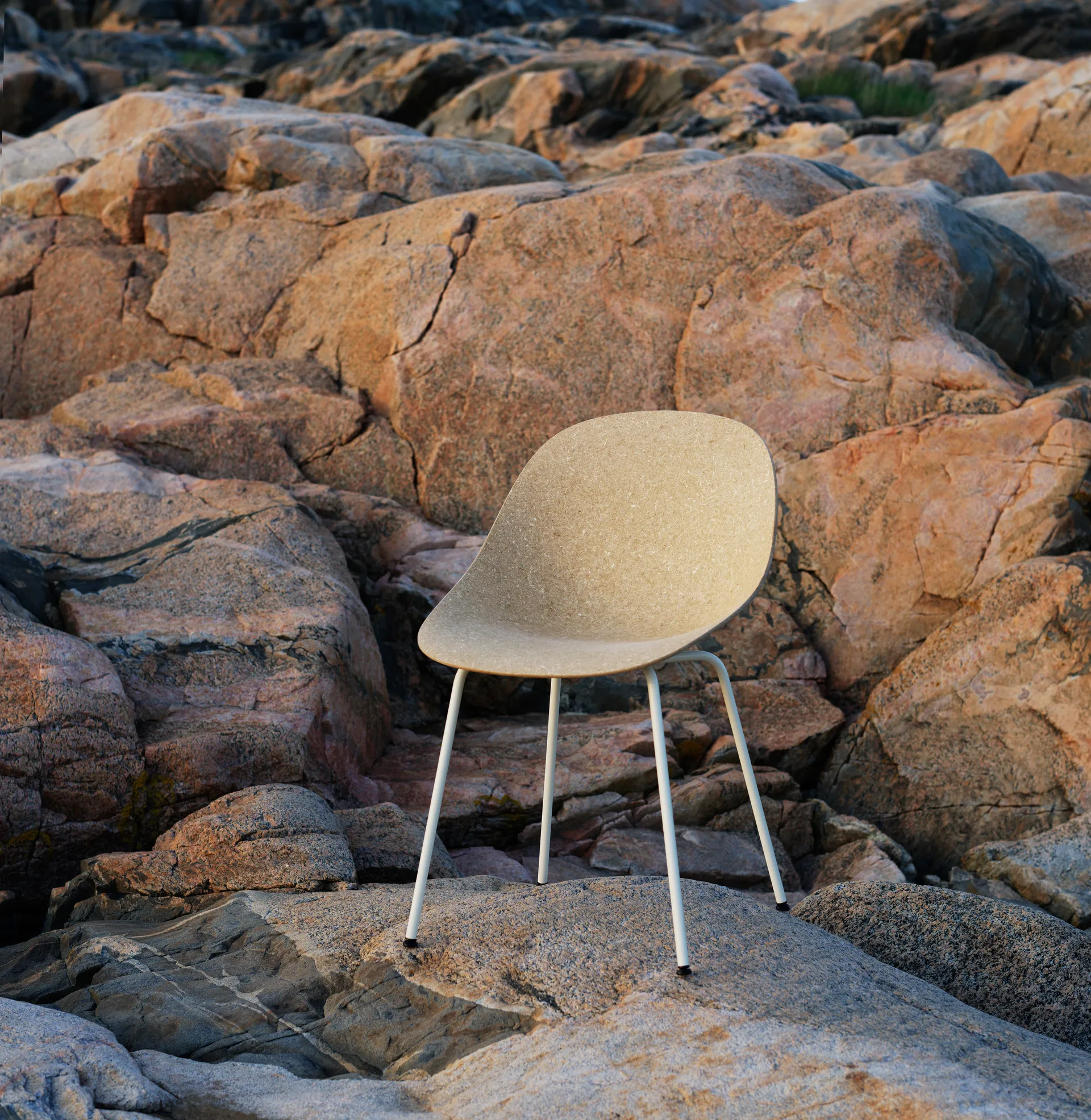 Καρέκλα Mat Chair, Hemp-cream steel Normann Copenhagen
