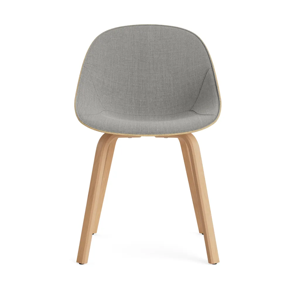 Mat Chair καρέκλα με μερική επένδυση μπροστά, Remix 133-hemp-beech Normann Copenhagen