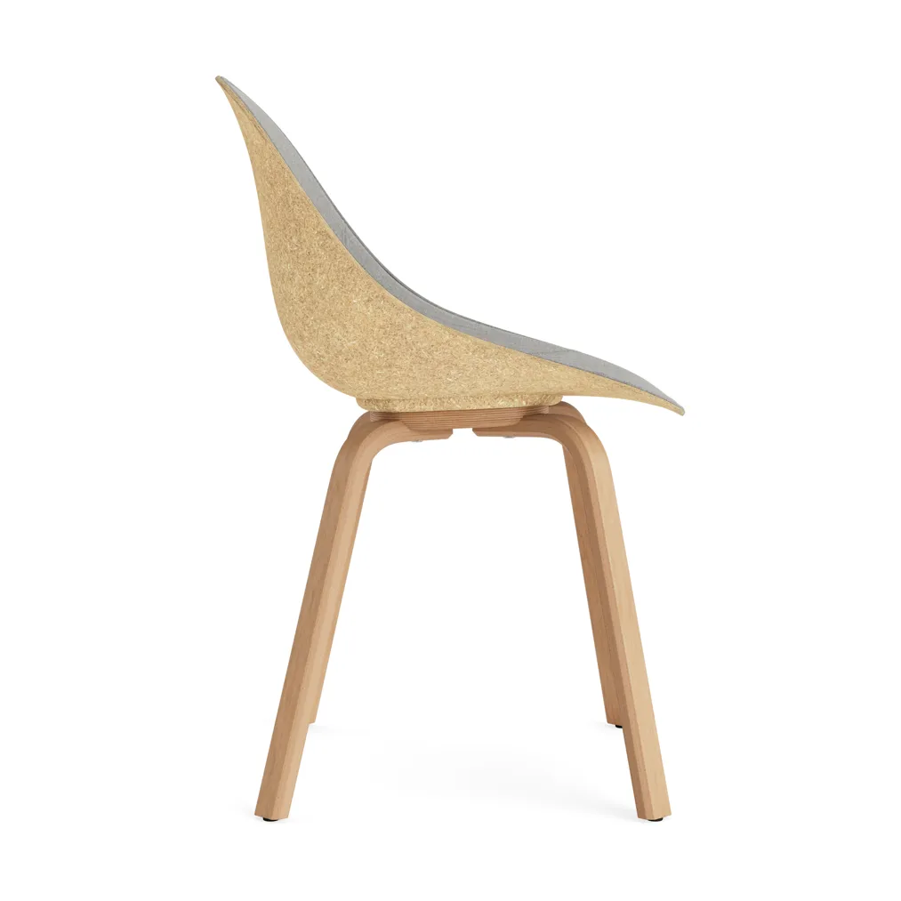 Mat Chair καρέκλα με μερική επένδυση μπροστά, Remix 133-hemp-beech Normann Copenhagen