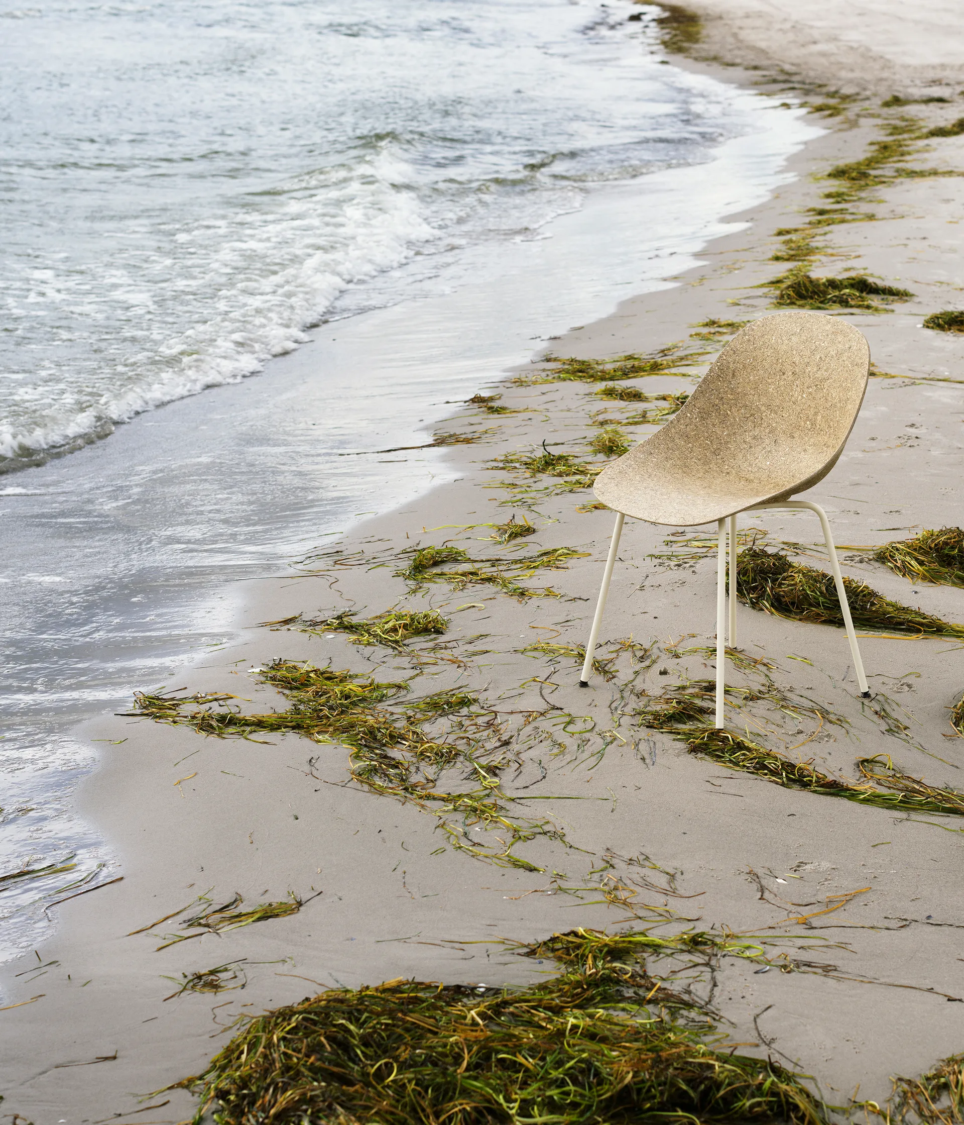Καρέκλα Mat Chair, Seaweed-cream steel Normann Copenhagen
