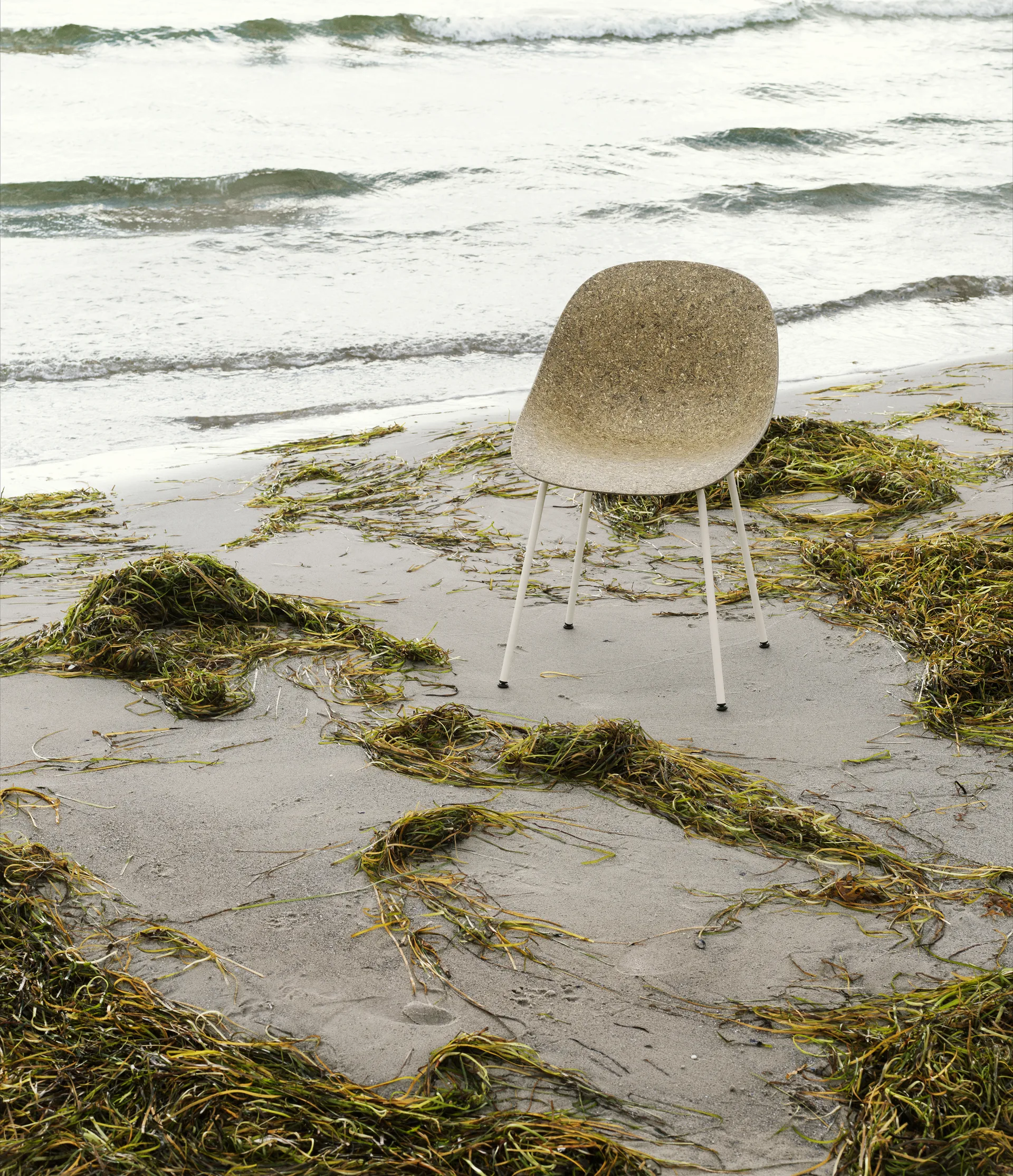 Καρέκλα Mat Chair, Seaweed-cream steel Normann Copenhagen