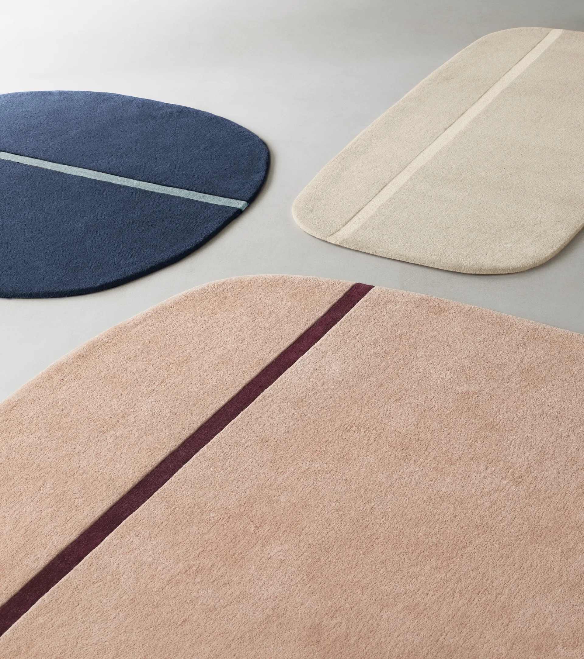 Oona χαλάκι 140x140 cm, Μπλε Normann Copenhagen