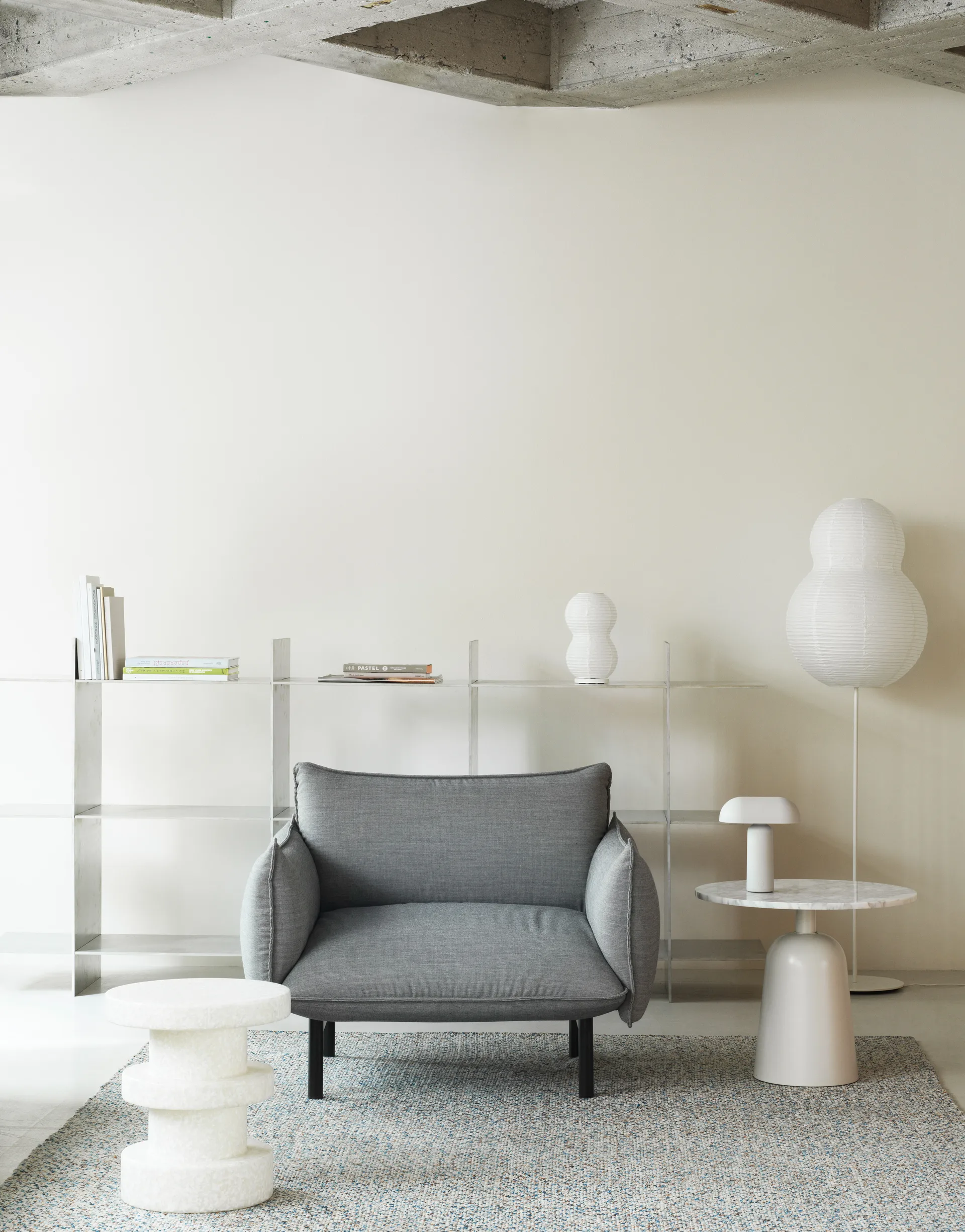 Φωτιστικό δαπέδου Puff Bubble, Λευκό Normann Copenhagen