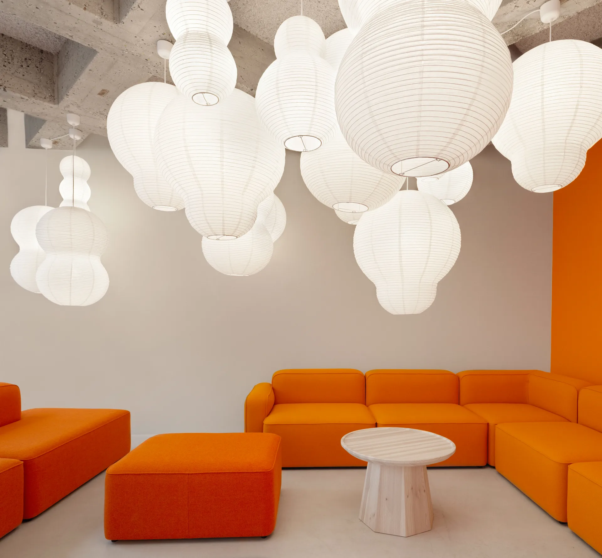 Καπάκι φωτιστικού Puff Twist 50x90 cm, Λευκό Normann Copenhagen