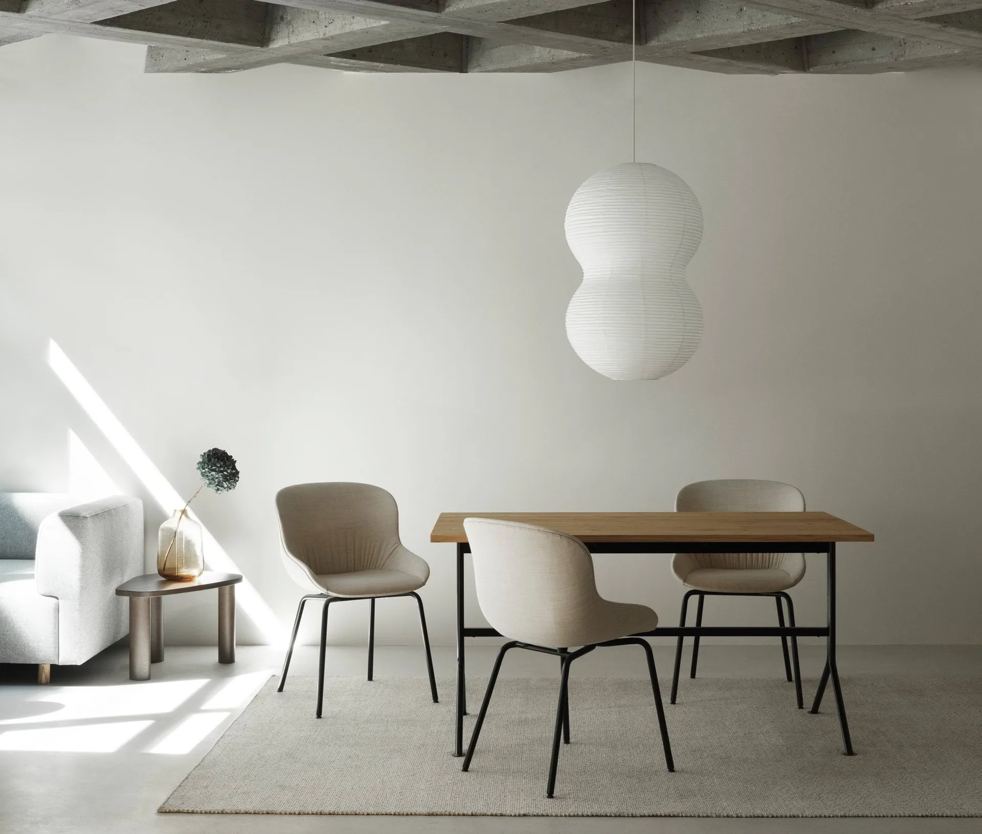 Καπάκι φωτιστικού Puff Twist 50x90 cm, Λευκό Normann Copenhagen