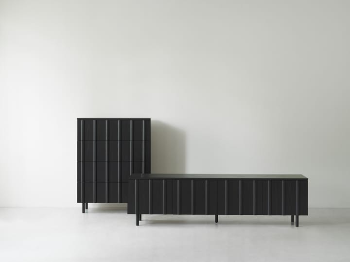 Συρταριέρα Rib με 4 συρτάρια, Soft Black Normann Copenhagen