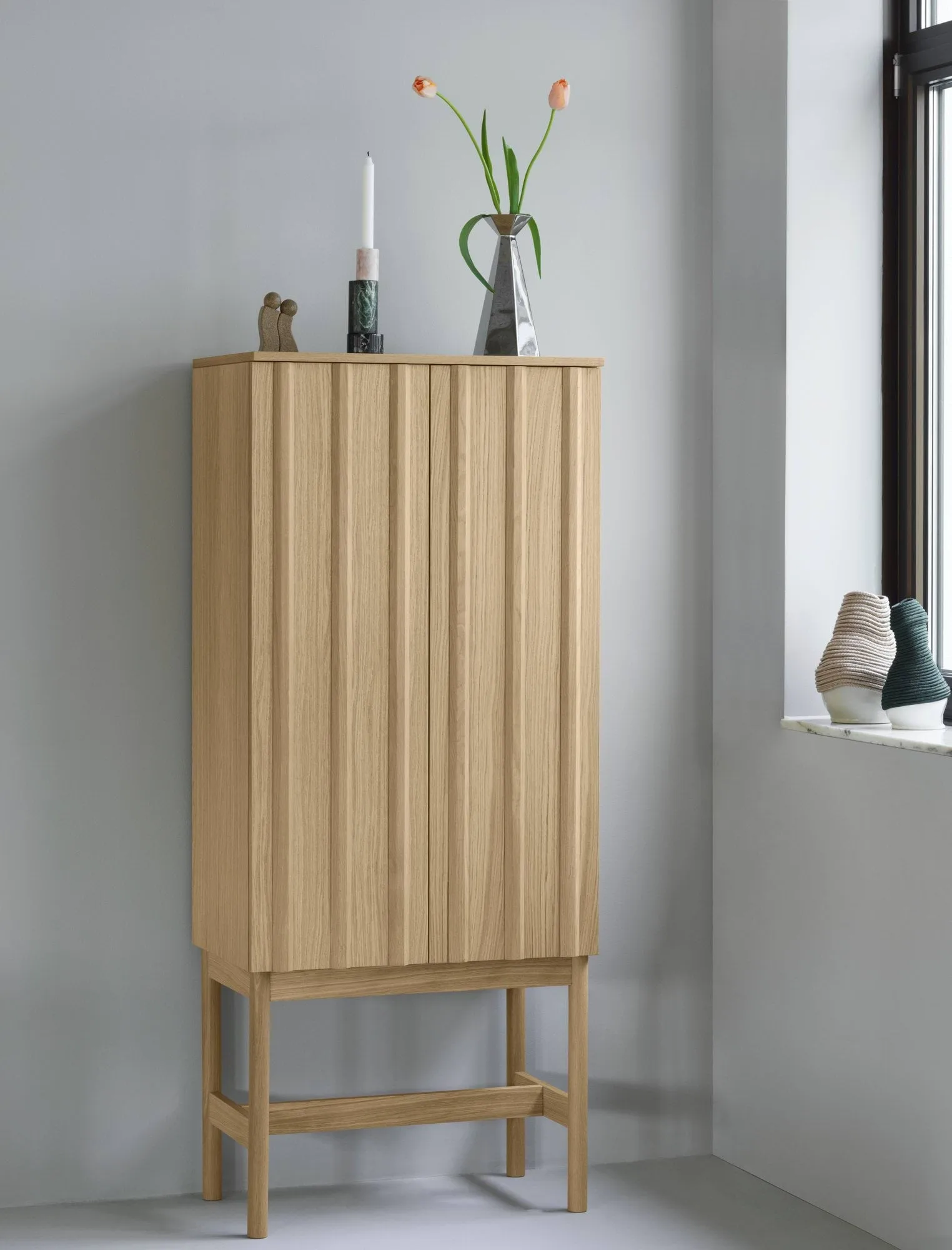 Rib ντουλάπι, Oak, 166,5x70x43 εκ. Normann Copenhagen