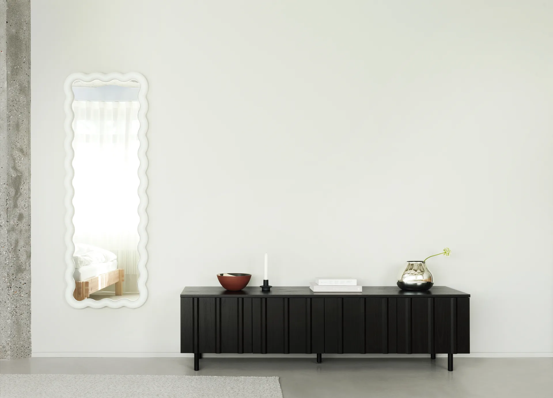 Συρταριέρα Rib χαμηλή, Soft Black Normann Copenhagen