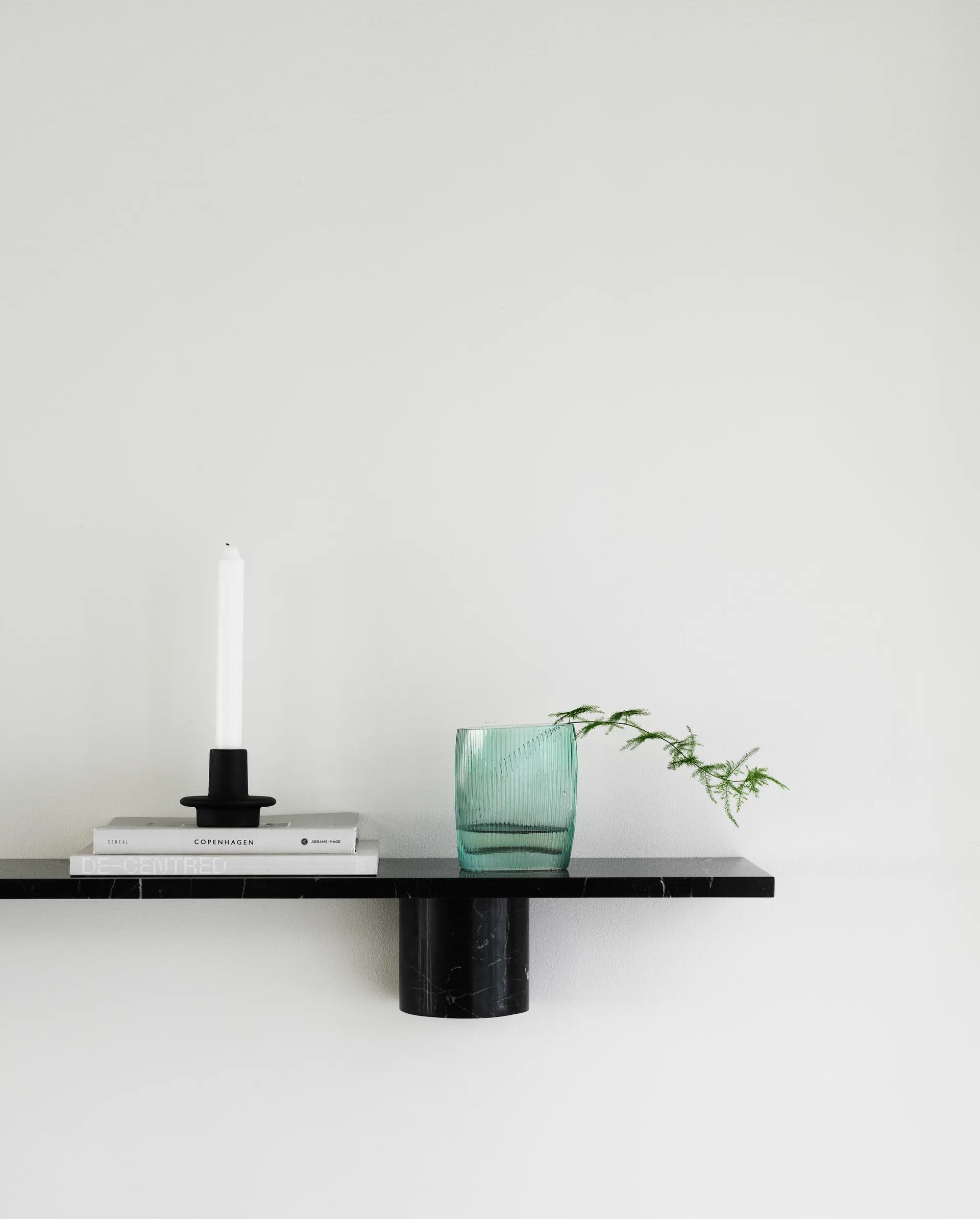 Ράφι Sten Shelf 80 εκ., Black marble Normann Copenhagen