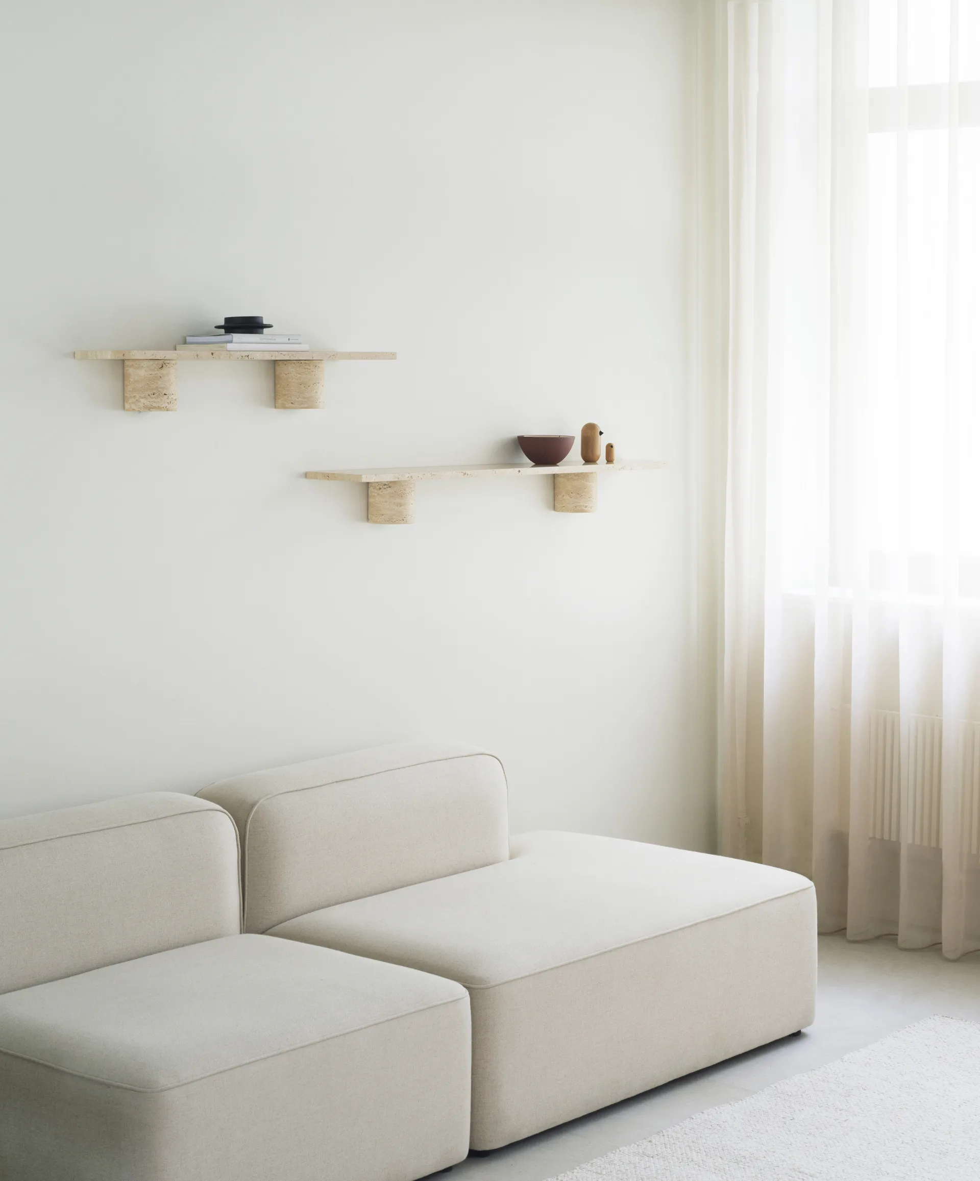 Ράφι Sten Shelf 80 εκ., Travertine Normann Copenhagen