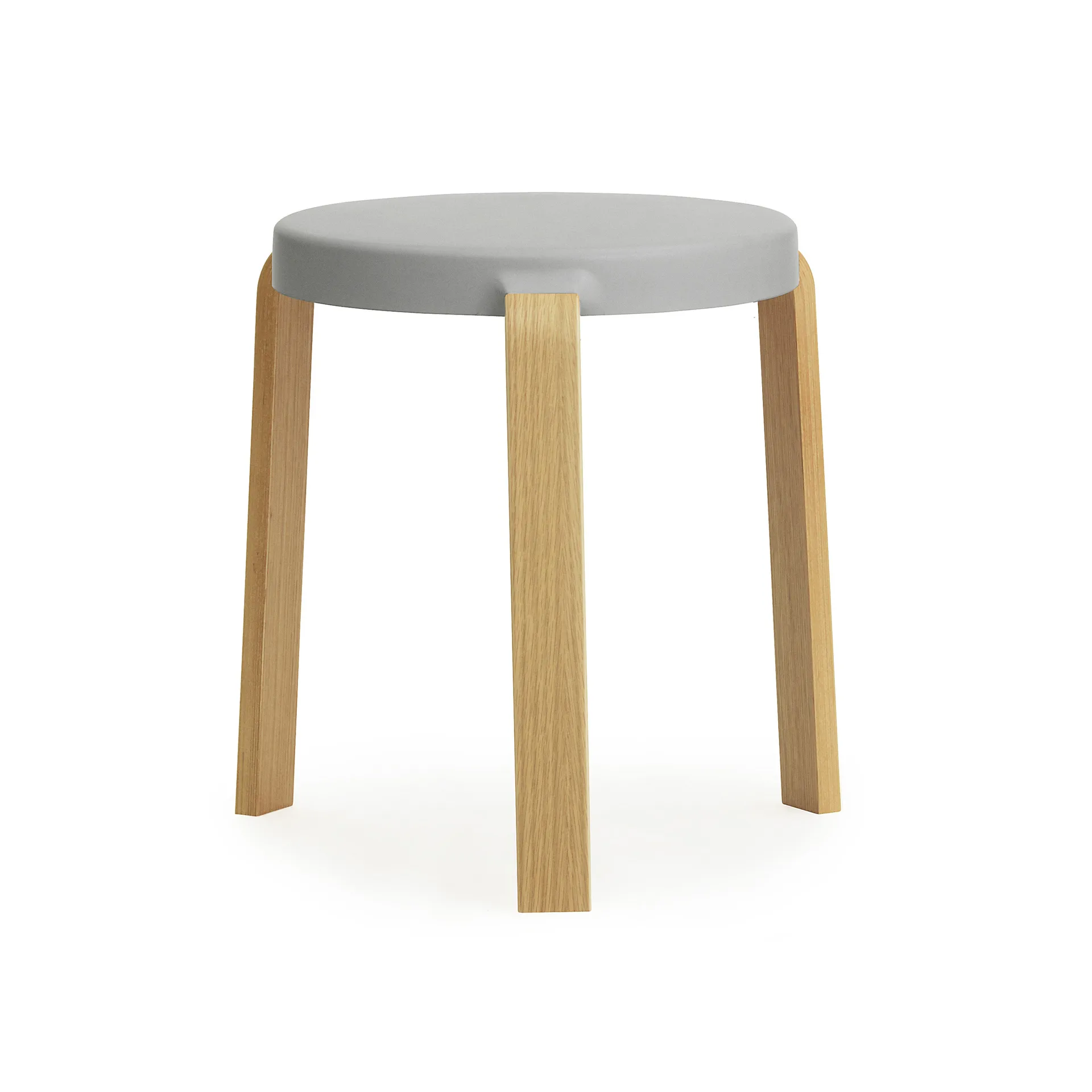 Tap στρογγυλό σκαμπό, Γκρι-δρυς, Ø41x43 cm Normann Copenhagen