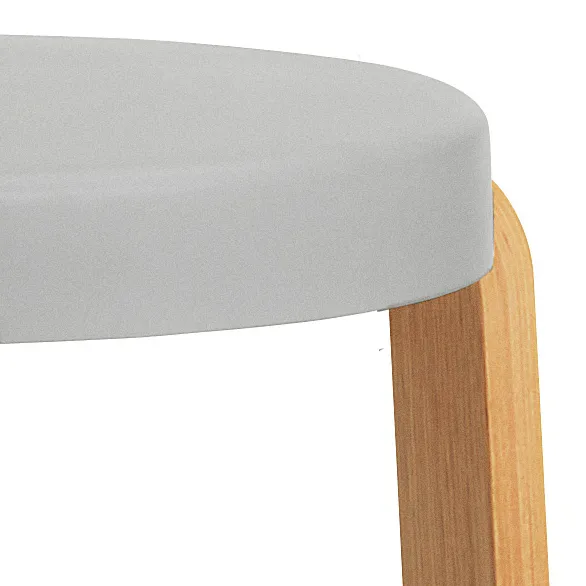 Tap στρογγυλό σκαμπό, Γκρι-δρυς, Ø41x43 cm Normann Copenhagen