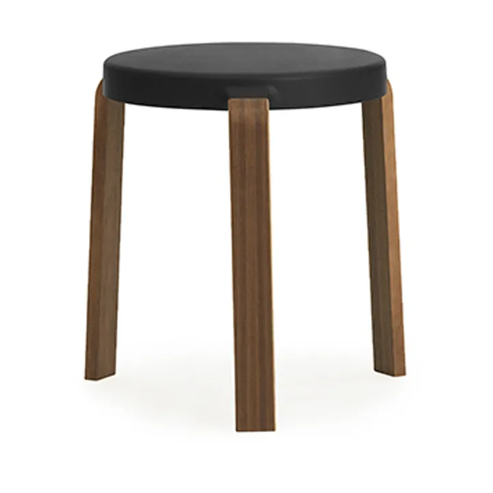 Σκαμπό Tap  - μαύρο, πόδια καρυδιάς - Normann Copenhagen