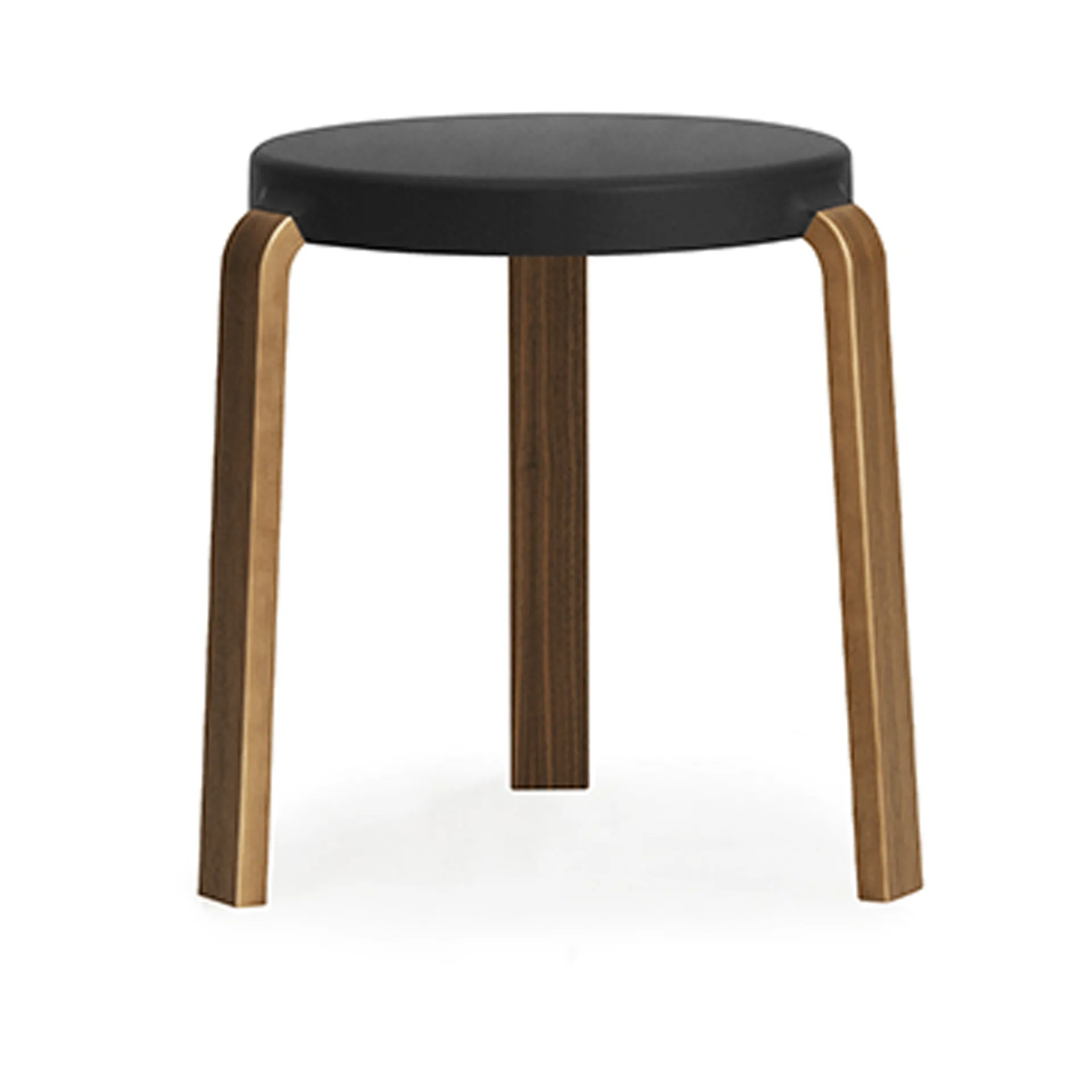 Σκαμπό Tap , μαύρο, πόδια καρυδιάς Normann Copenhagen