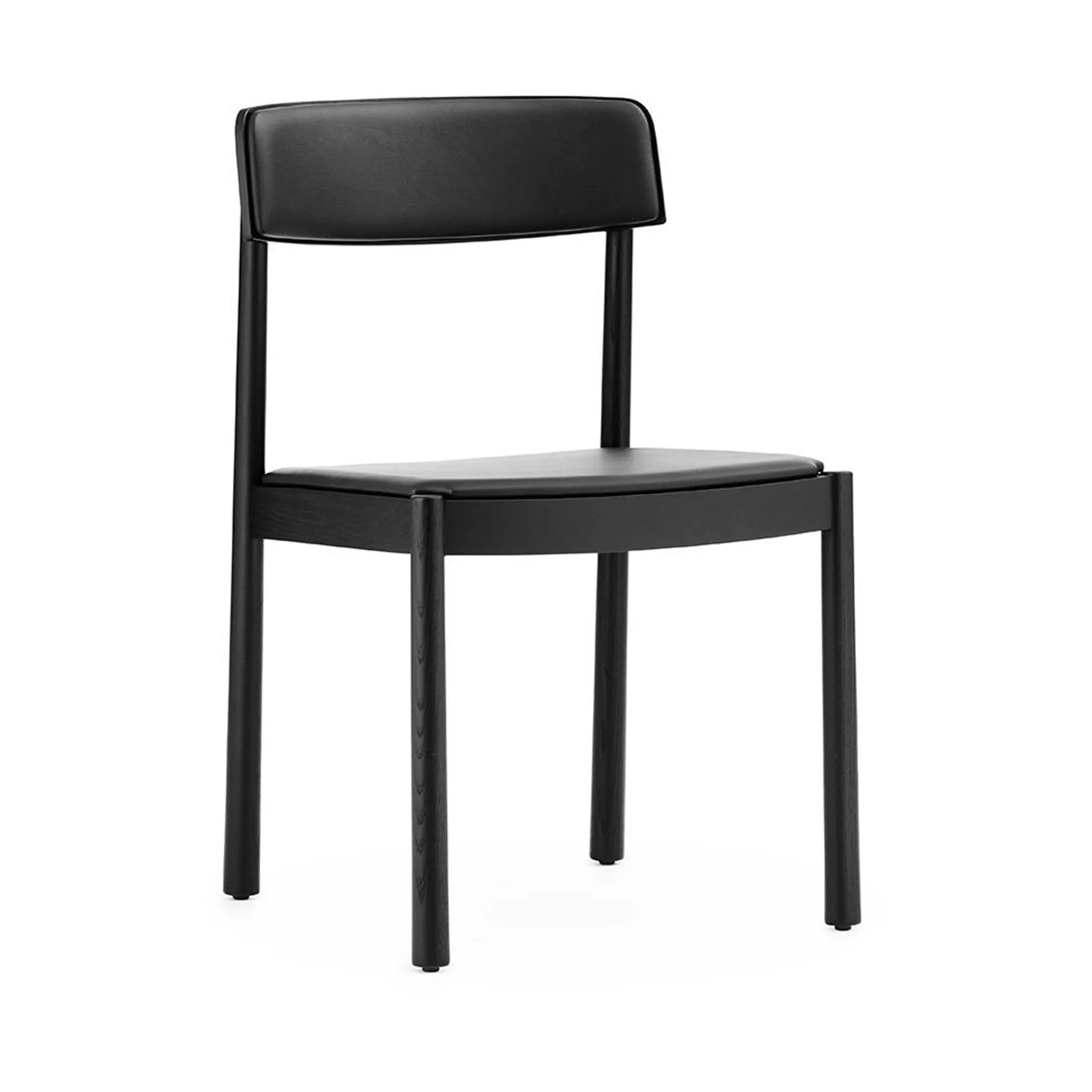 Timb καρέκλα με μαξιλάρι, Black/ Ultra Leather - Black Normann Copenhagen