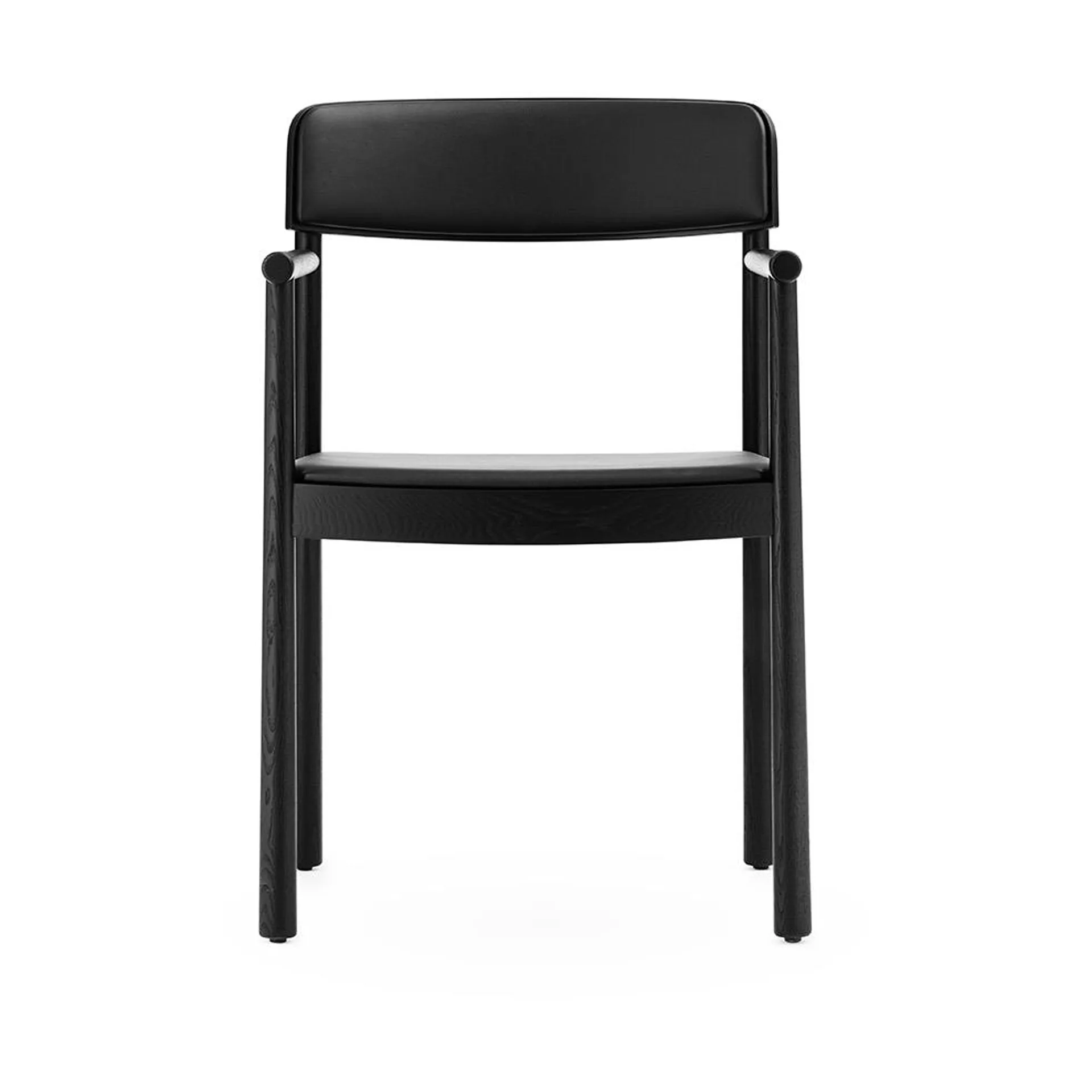 Timb πολυθρόνα με μαξιλάρι, Black/ Ultra Leather - Black Normann Copenhagen